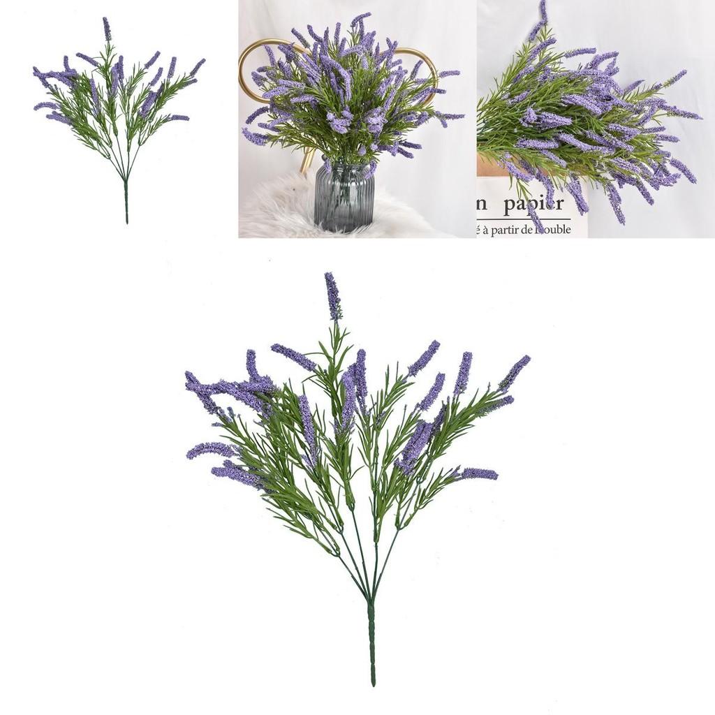 Lavender Artificial Flower Garden Decor With Pouring Craft For Home Office Hotel Arrangement