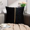 1pc, Golden Velvet Embossed Square Cushion Cover - Soft AndLuxurious Pillow for Home, Bedroom, Car, and Living Room Decor