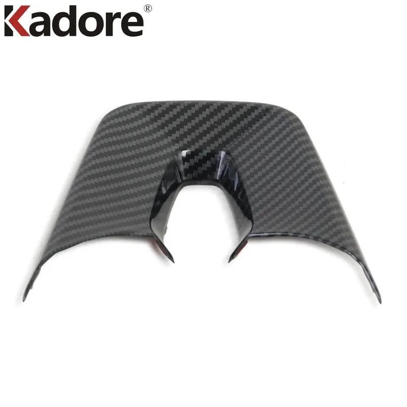 For Kia Seltos Carbon Fiber Car Steering Wheel Decoration Panel Cover Trim Interior Mouldings Accessories