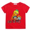 TV The Wonderfully Weird World of Gumball Cycling print T-shirts Cartoon Manga Kawaii 100%Cotton Short Sleeve Boys Girls T Shirt