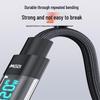 120W Type-C Fast Charging Cable with Digital Display - Compatible with Apple 15/17, Huawei, Xiaomi, 6A Super Speed Charging.