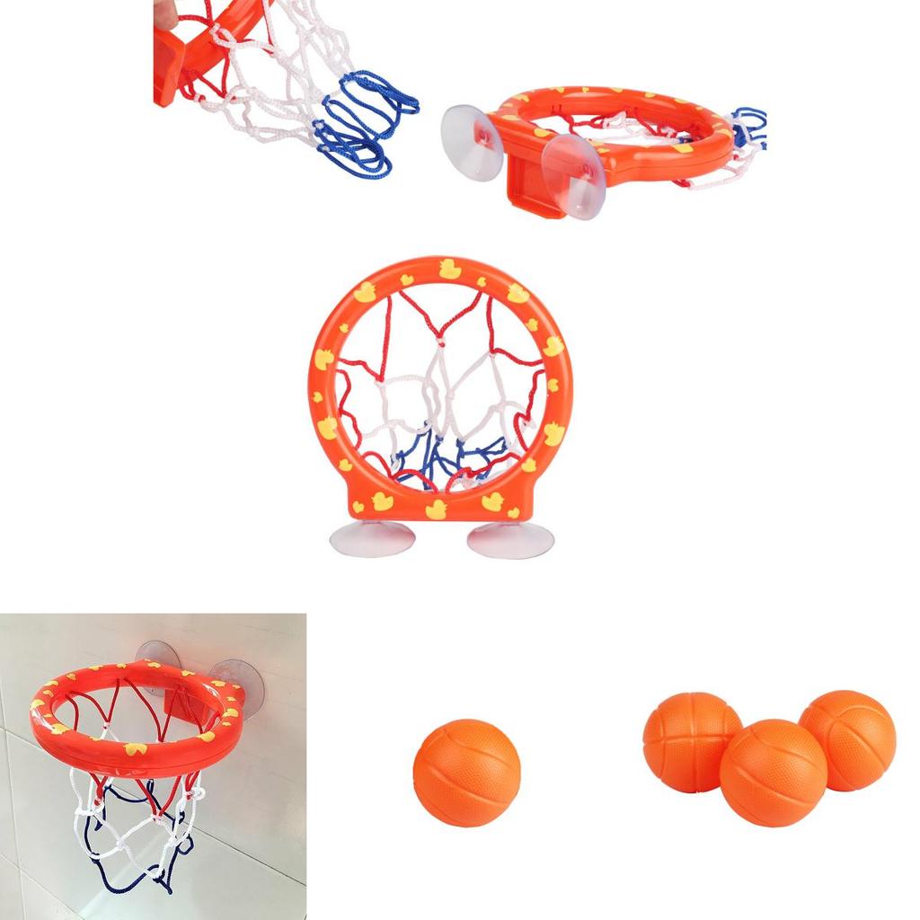 Multifunctional Kids Bath Toys Basketball Hoop And Ball Water Play Set For Fun