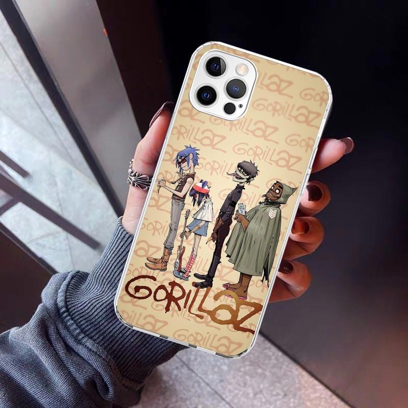 Gorillaz Anime Phone Case for Apple iPhone 17 Air 16 16E 15 14 Plus 13 Mini 12 11 Pro Max 7 8 + SE 2020 Soft Cover Fundas 16 15