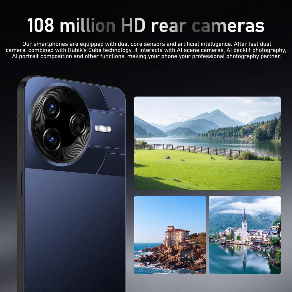Smartphone F7 Ultra HD, 16GB+1TB, Large Screen, Android, In Stock