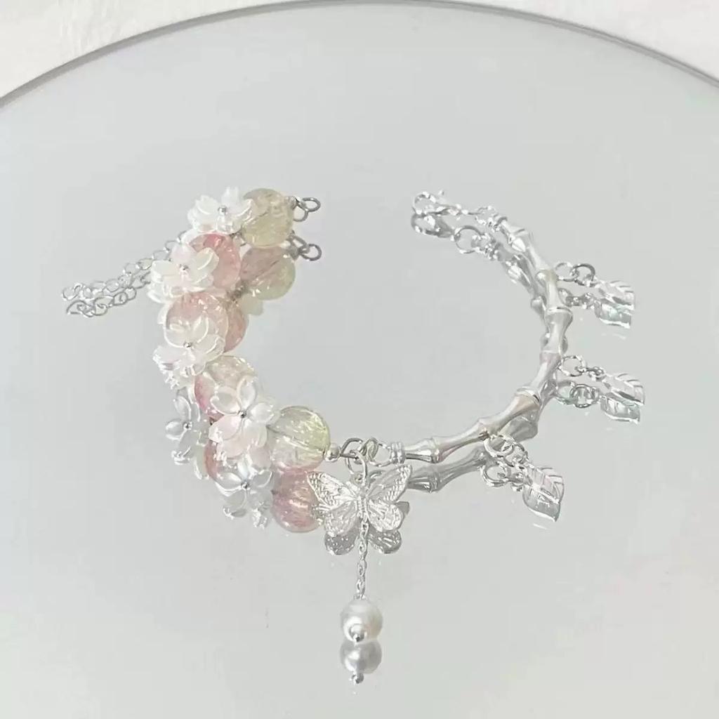 Crystal Butterfly Bracelet Student Party High Value Bracelet Children's Girl Friendship Fairy Two or Four People Bracelet