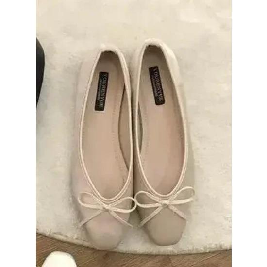Luxury Lace Tie Leg Satin Silk Ballet Flats Woman Square Toe Bowknot Elastic Band Ballerinas Ladies Wedding Mary Janes Shoes