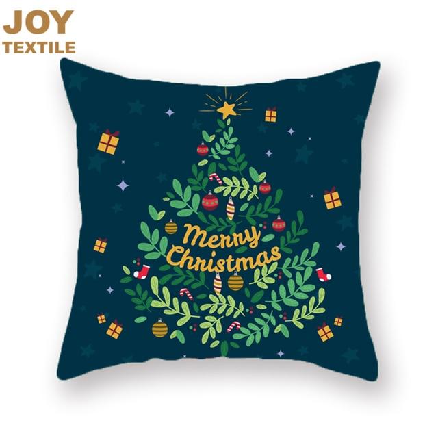 45x45cm Christmas Pillowcase Decorative Linen Cushion Cover For Sofa Printed Pillow Car Cushion Christmas Home Decor