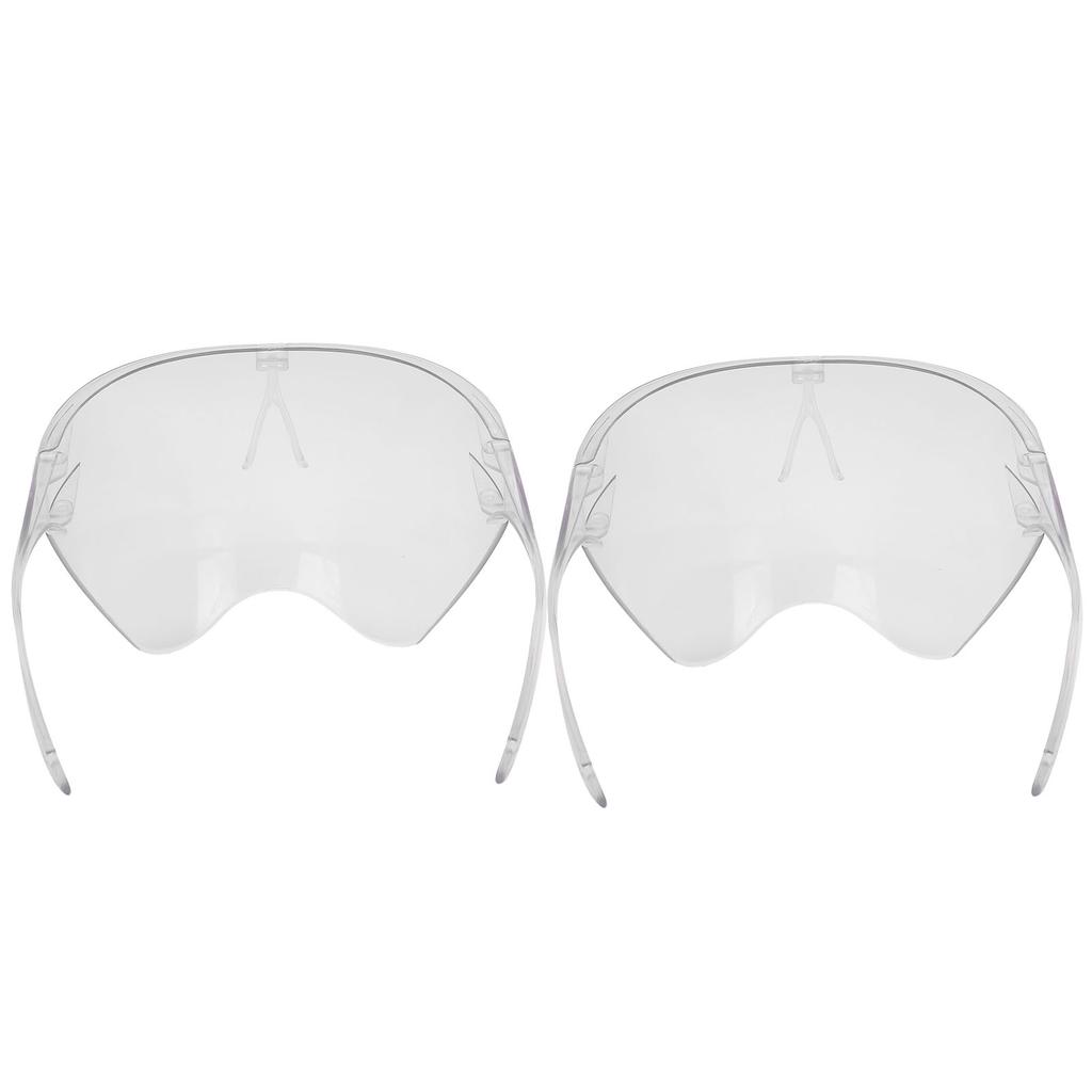 2 Stück Ohrhaken Typ Transparentes Gesichtsschutz Anti-Beschlag Staubdicht Gesichtsabdeckung für Erwachsene Kinder
