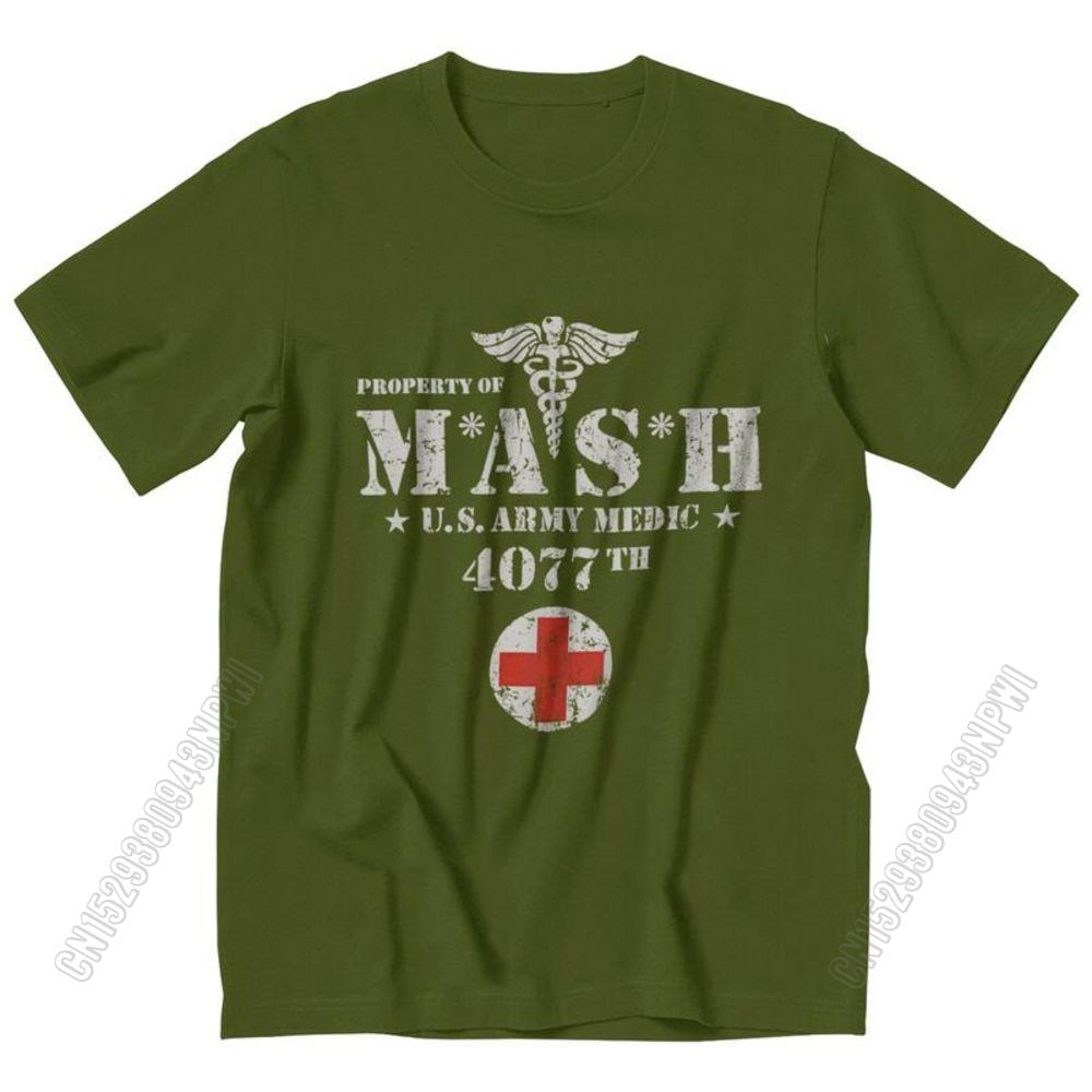 

Футболка из хлопка Vintage Mash Tv Show для мужчин, футболка из 100% хлопка, летняя футболка, подарок для женщин, унисекс, одежда, новинка, дизайн L армия зеленый