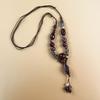 New Forest handmade ceramic necklace, women's retro versatile sweater chain simple long accessories pendant