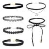 6 Pcs Women's Fashion Floral Choker Collar Necklaces Party Club Jewelry Gift