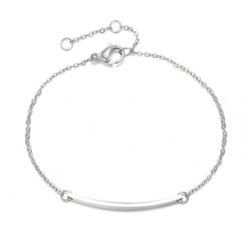 

Позолоченный геометрический прямоугольный браслет из нержавеющей стали - Европейский/Американский минималистичный дизайн