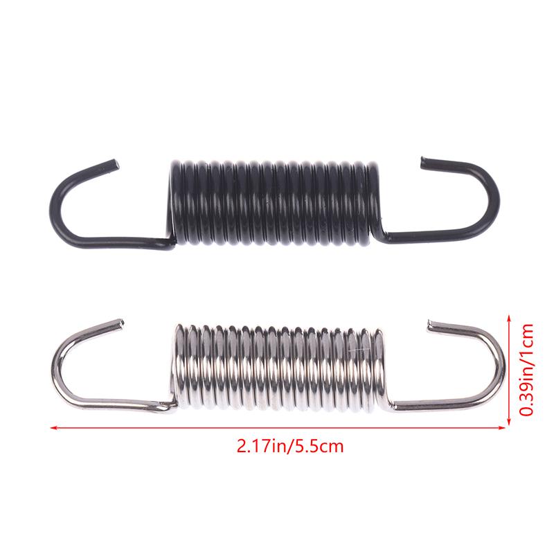 2Pcs Motorcycle Stainless Steel Spring Hooks Motorcycle Modified Exhaust Spring Pull Reed With Hook Engine Accessories