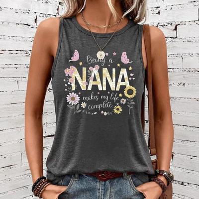 Damen Sommer Casual Innen Tank Top Muster Komfort T-Shirt