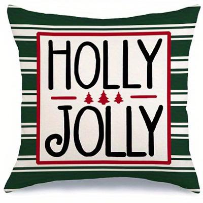 Home Decor Merry Christmas Tree & Truck Throw Pillows Pattern Cushion Cover Suitable For Sofa Bedroom Car Pillow Cover