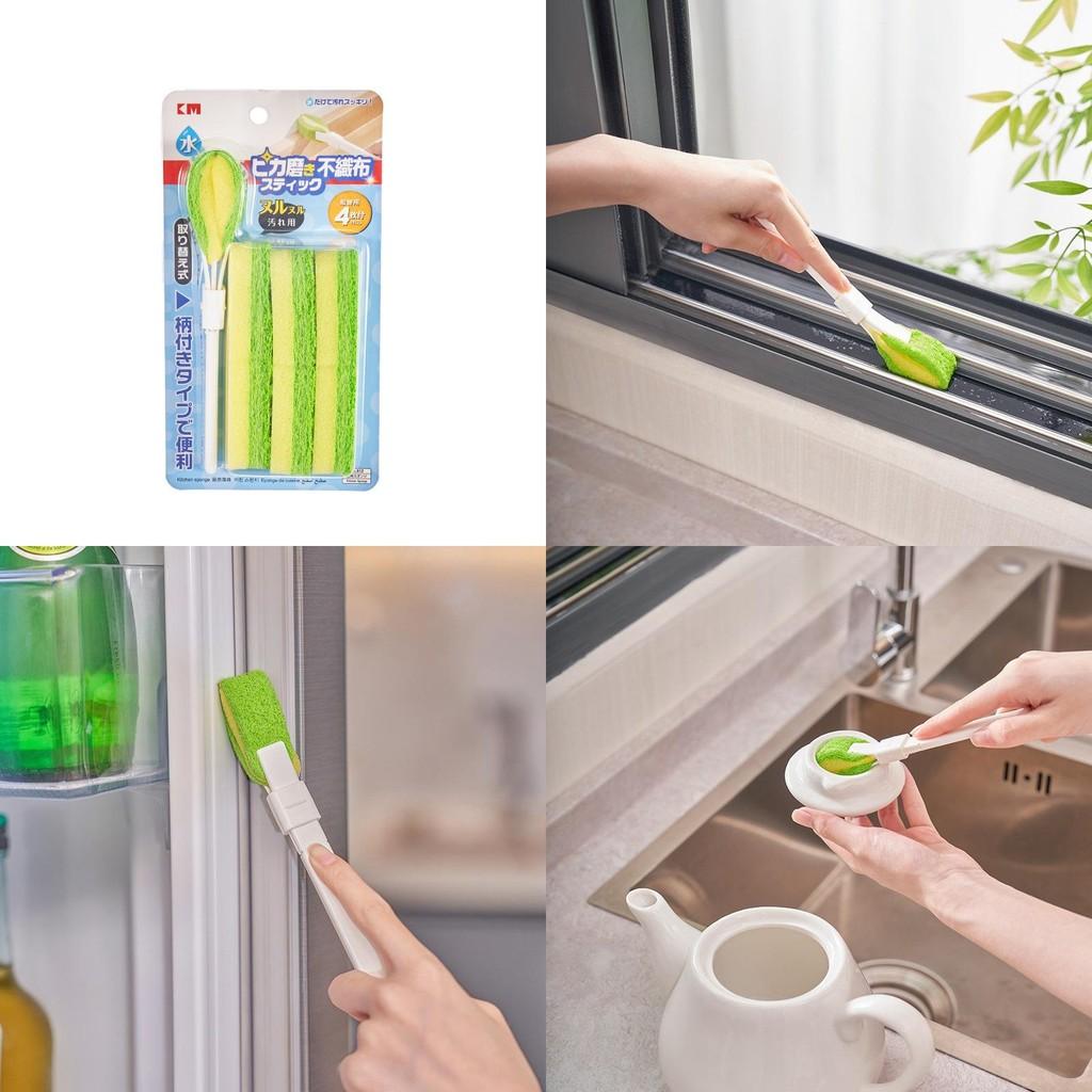 Plastic Gap Cleaning Brush With Washable Sponge For Multisurface Cleaning