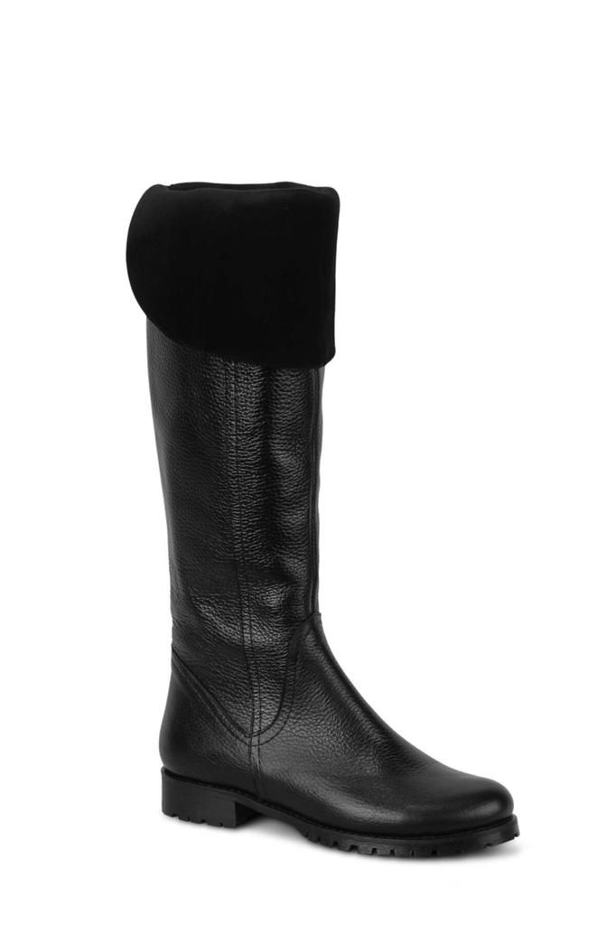 Cizme de modă elegantă și moderne pentru femei Ghete din piele naturală din piele intoarsa Cizme lungi bihter cu fermoar din piele intoarsa neagra pentru femei