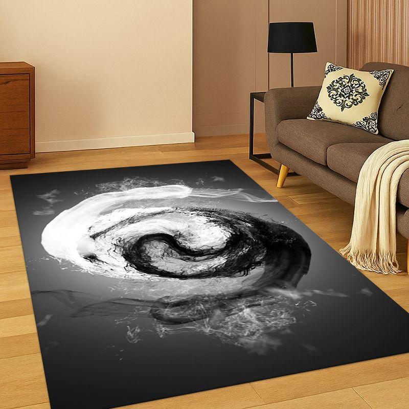 

Yin Yang Symbol Chinese Tai Chi Carpet Rug for Bedroom Living Room Sofa Playroom Doormat Home Decor,Kid Game Area Rug Non-slip 40cm x 60cm