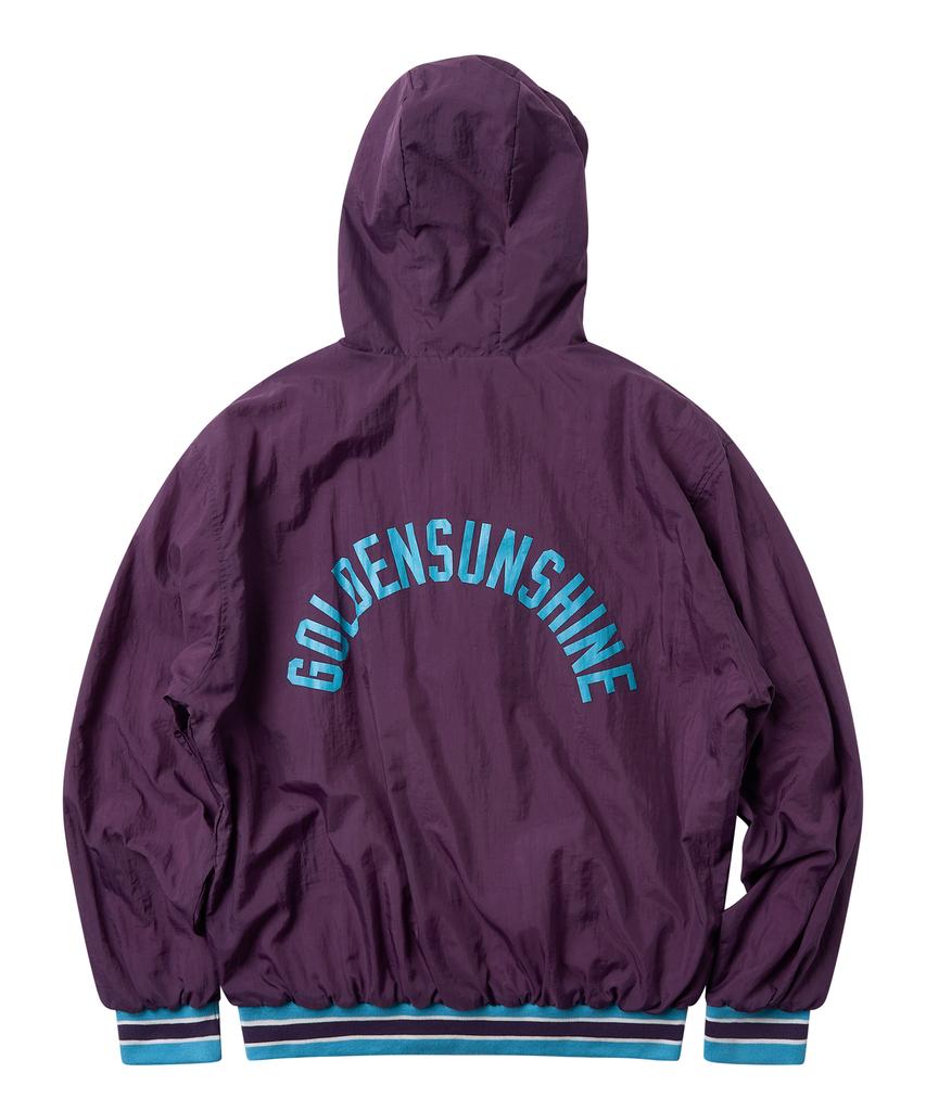 Golden Sunshine Windbreaker Anorak Hoodie_Grape Wine