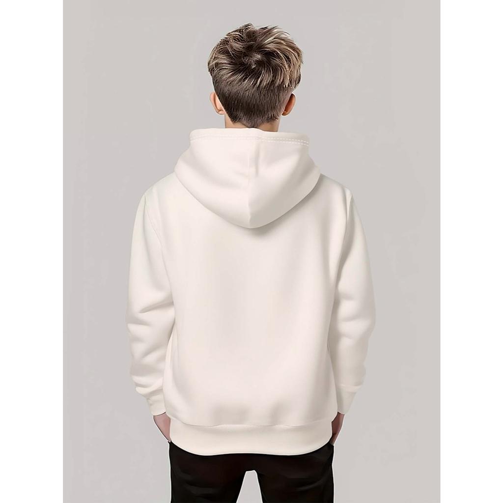 Boys' High-quality 3D Wear-resistant Polyester Fiber Material, Boys' Digital Dinosaur Printed Hooded Sweatshirt