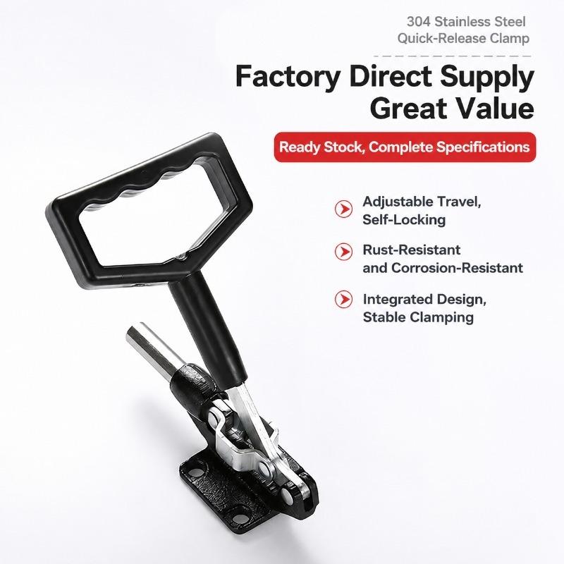 304E Ring‑style Quick Toggle Clamp Press‑type Handle Fixture Straight‑grip Accessory for Heat‑transfer Press Mug‑baking Machine