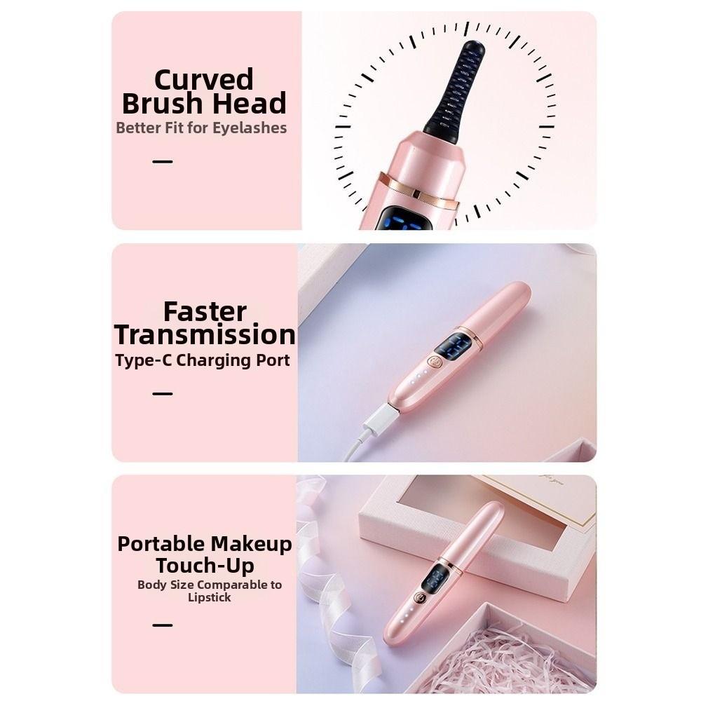 Long-Lasting Styling Heated Eyelash Clip Portable Eyelash Curling Device Daily Makeup