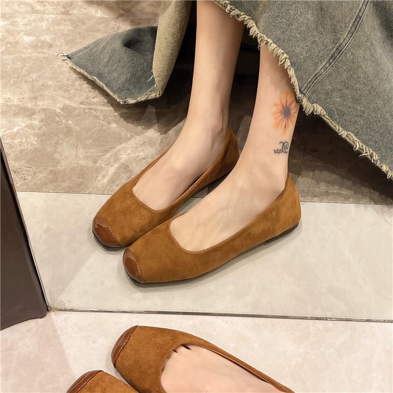 

Мода Новый Стиль Популярные Женские Милые Легкие Весенние Слипоны Балетки Леди Повседневные Коричневые Офисные Балетки Летняя Обувь Zapatos De Mujer 35