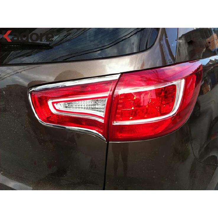 For Kia Sportage 2010 2011 2012 2013 2014 2015 Chrome Rear Tail Light Lamp Cover Trim Taillight Frame Trims Car Accessories