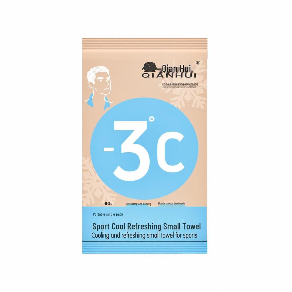 Refreshing Ice-Cold Cooling Wipes for Sweat & Oil Removal - Portable Pack of 10 Sheets, Perfect for Students & Military Training
