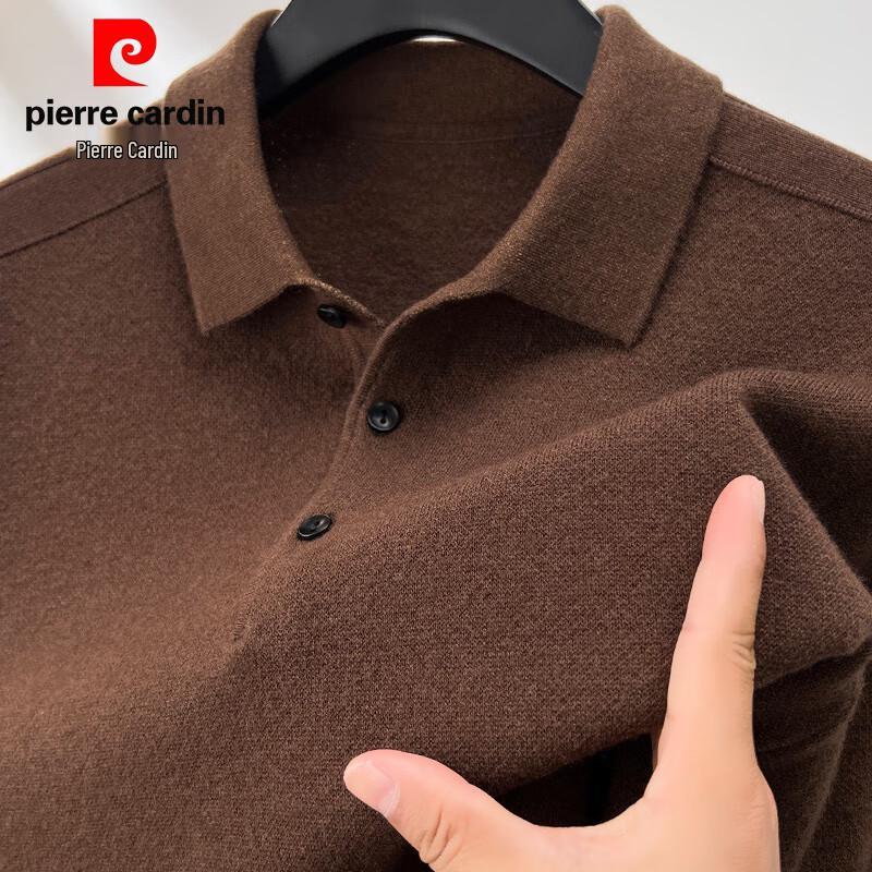 Pierre Cardin Men's 100% Wool Polo Sweater
