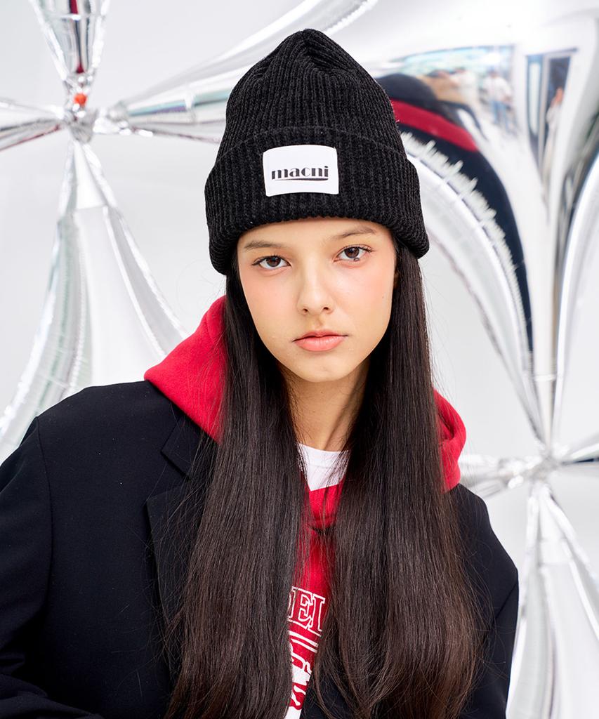 Makeuni Heavy Knit Beanie_Charcoal