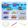 Children's Double-Sided Wooden Activity Board: Matching, Stringing, Drawing, Beading, and Fishing Educational Toy