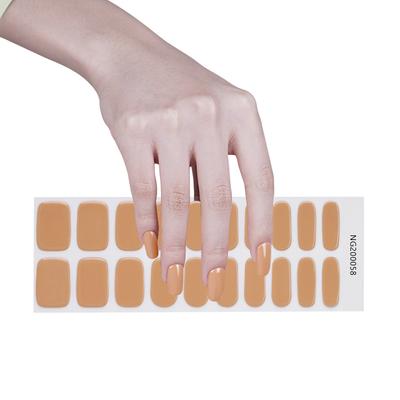New Solid Color Full-on Nail Art Stickers, Lamp Semi-cured Korean Gel Nail Stickers, Nail Polish Glue Nail Art Stickers