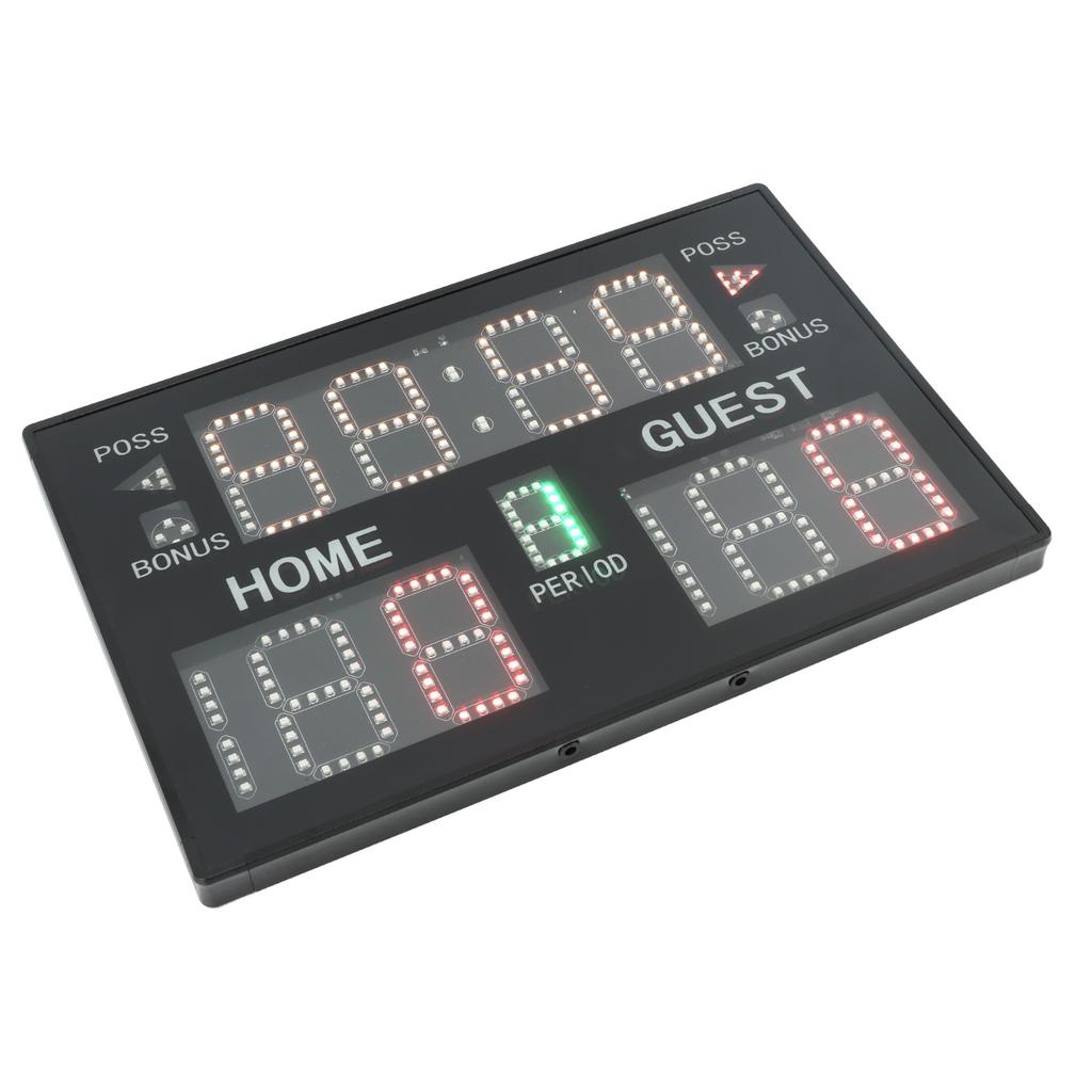11 Position Basketball Scoreboard Battery Powered LED Digital Scoreboard for Multisports   Black