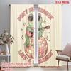 2pcs 2D Flat Printing Drapes Retro Frog Disco Ball Blessin 100% Polyester Fabric Without Electricity Festive Curtains for All