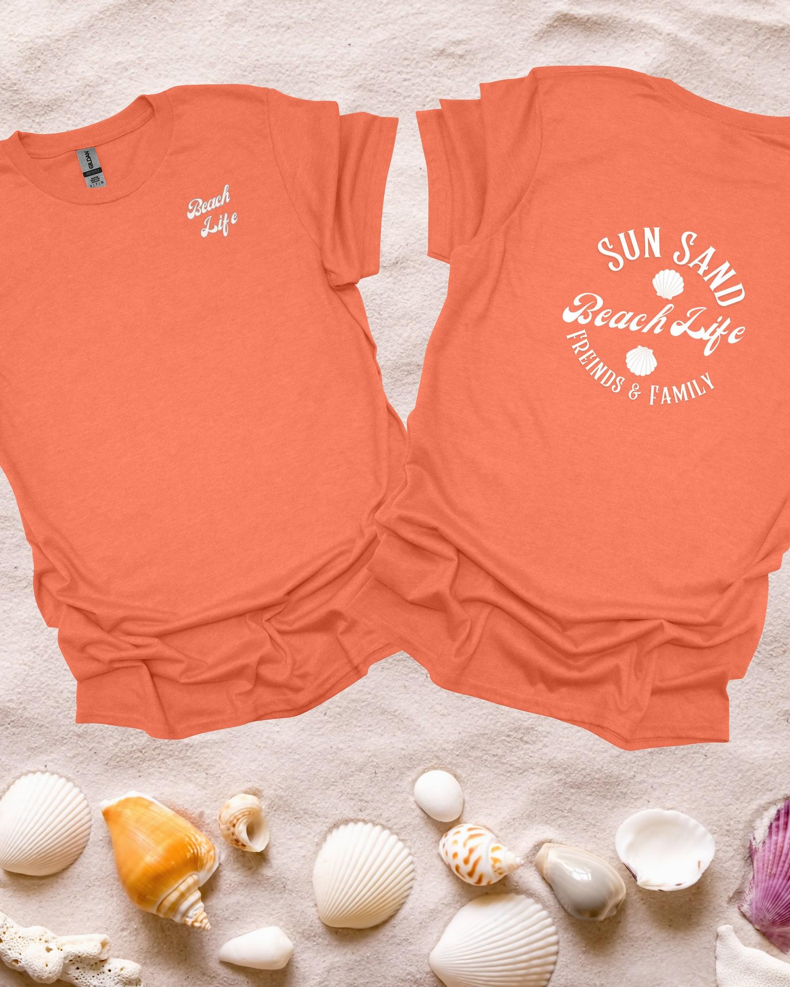 Beach Life T-Shirt: Sun, Sand, Family Summer Vacation Tee XL