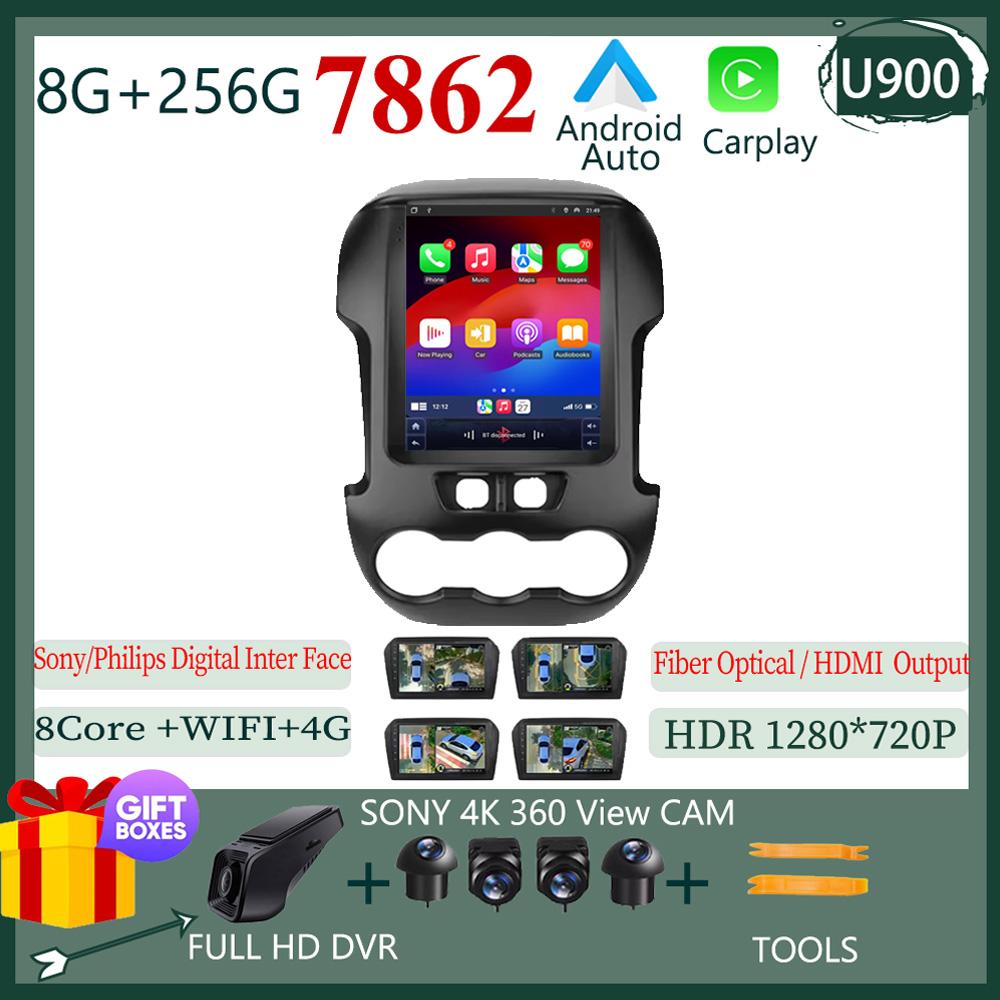 9.7 Inch Android 14.0 For Ford Ranger 2012 2013 2014 2015 Car Radio Stereo Auto DSP Carplay GPS Navigation Player Video 4G Lte