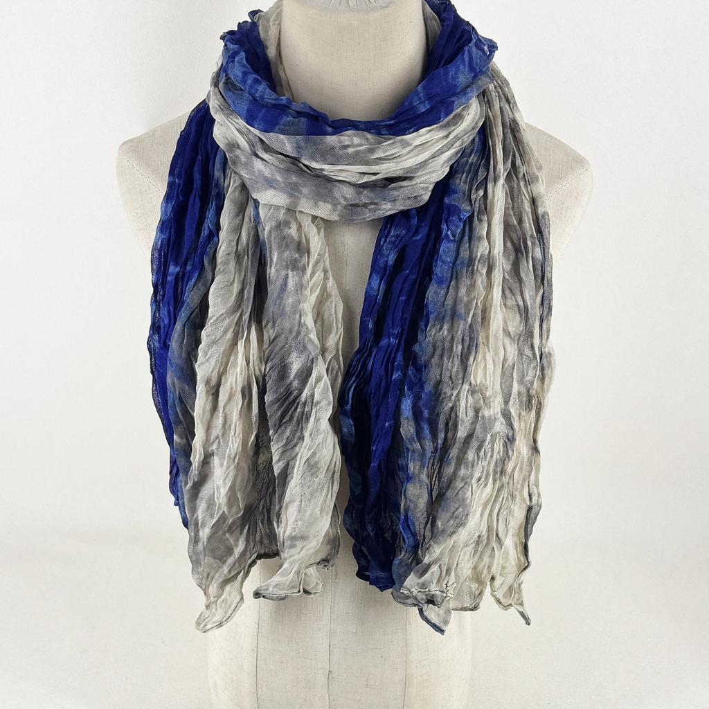 Women's Scarf Dyed and Pleated Scarf Neck Protection Warm and Windproof Versatile Accessory Scarf