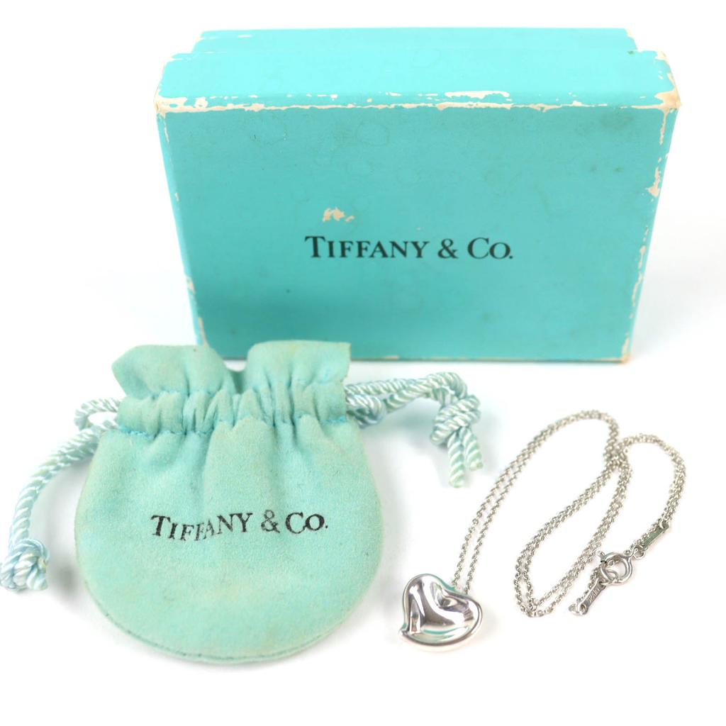 Excellent TIFFANY&Co. Necklace Curved Heart Necklace Silver 925 Women Used