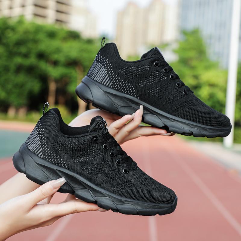 35-42 Spring/autumn Women's Flying Woven Breathable Super Light Stuffed Sports Shoes Large Size Ultra -light Stool Women's Sports Shoes
