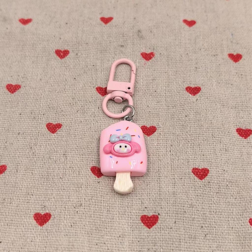 Cute Cartoon Ice Cream Keychain Pendant: Funny Bag Accessory & Gift for Students and Couples