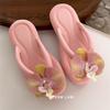 Butterfly Orchid Flip Flops Women's New Summer Fashion Flat Bottomed Soft Bottomed Beach Slippers