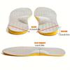 One Pair of O-shaped Leg Correction Insoles for Adults - Shock-absorbing and Breathable Plug-in Design, with Yellow Accents and Textured Surface