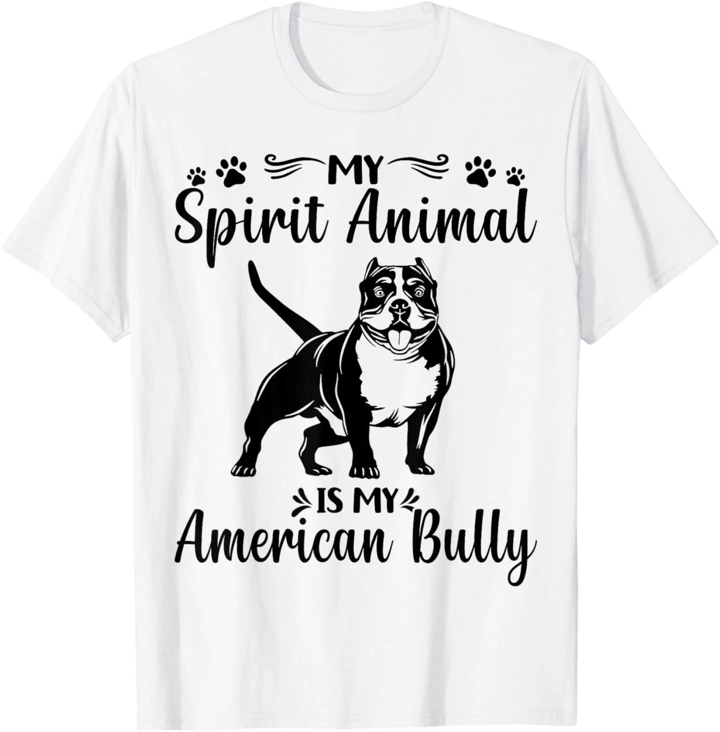 Bully XL Pitbull Mom My Spirit Animal Is My American Bully Gift Unisex T-Shirt L