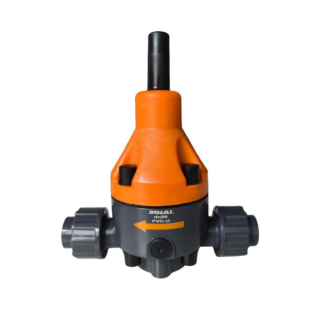 UPVC Double Union Industrial Safety Valve, Acid & Alkali Resistant, Socket Type, Back Pressure Switch