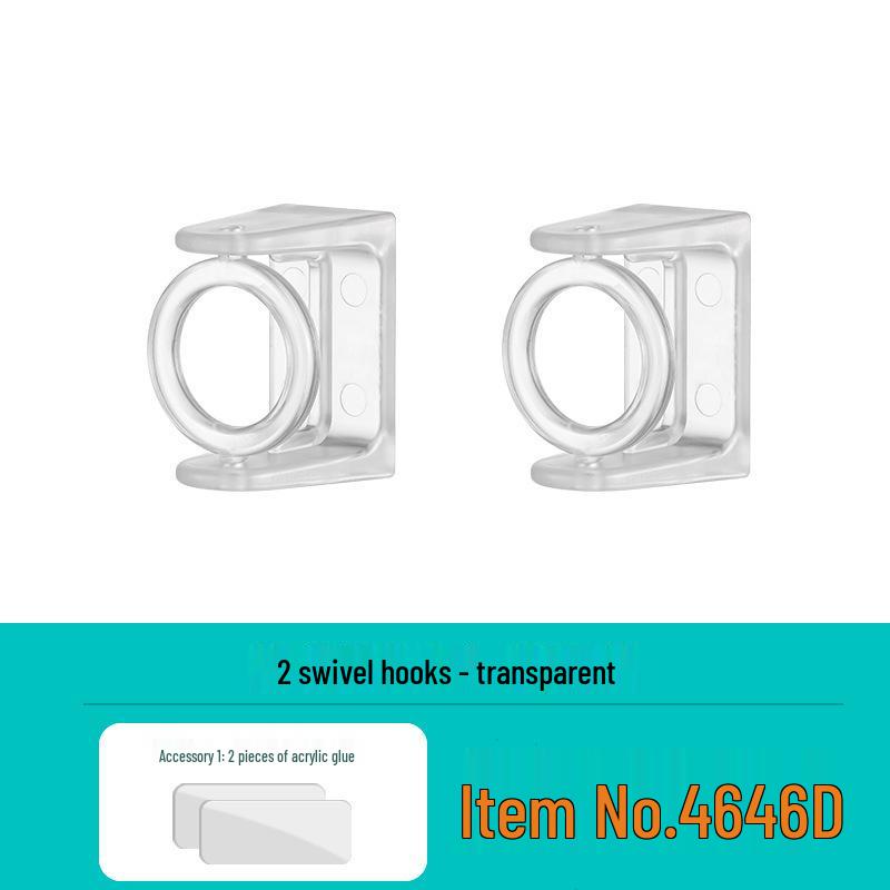 Japanese Style No-Drill Telescopic Curtain Hanging Rod with Hook and Clip Holder