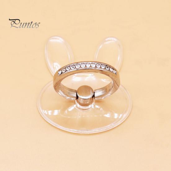 Finger Ring Phone Holder 360 Degree Rotatable Strong Adhesiveness Universal Mini Rhinestone Finger Ring Phone Back Sticker Pad Bracket for Outdoor