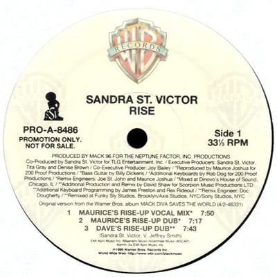 12inch Record SANDRA ST. VICTOR - Rise PROA8486 Warner Bros. Re 1996 US Rap & Hip-Hop/R&B Used