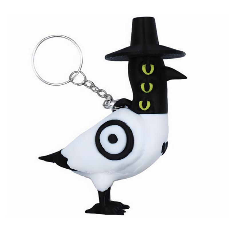 Kpop Demon Hunters Three Eyed Bird Magpie Keychain Pendant 3D Printed Anime Game Toy Doll Collection Animal Toy Bag Charm