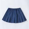 Girls Denim Pleated Skirt 2025 New Blue Fashion All-match School Teen Children Short Skirt Casual Kids A-line Skirt with Shorts